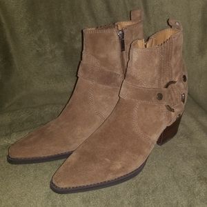 Brand New Tan Suede Marc Fisher Ankle Boots